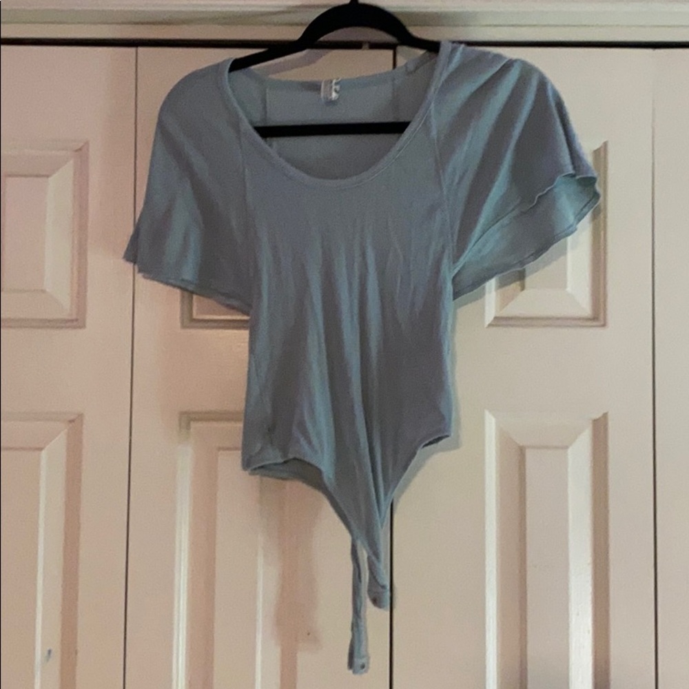 Green Free People body suit!!